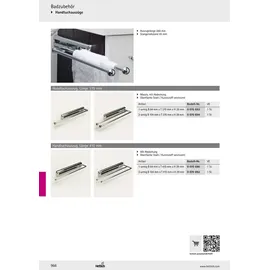 Hettich Handtuchauszug, Länge 410 mm, 2-armig