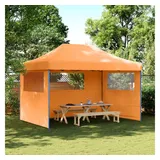 vidaXL Partyzelt Faltbar Pop-Up mit 3 Seitenteilen Orange