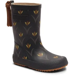Gummistiefel BISGAARD "fashion", Kinder, Gr. 31, blau (dunkelblau, tulpen), Naturkautschuk, gemustert, klassisch, Schuhe, Regenstiefel, Matsch-Schuh in normaler Weite