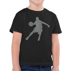 Shirtracer T-Shirt Basketballspieler – Kinder Sport Kleidung – Jungen Kinder T-Shirt basketball kleidung jungen – korbball – boys‘ t-shirts schwarz 152 (12/13 Jahre)