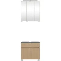 WELLTIME Badmöbel-Set »Eixo«, 60 cm breit, Badmöbel mit LED-Beleuchtung