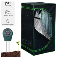 Melko Gewächshaus Gewächshaus Growbox Pflanzenzelt Zuchtzelt für Indoor & Outdoor, Stück, 99,9 % lichtundurchlässig schwarz 100 cm x 200 cm x 100 cm