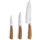KUPPELS WOOD Küchenmesser Set 3-teilig
