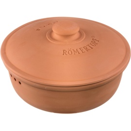 Römertopf Brottopf rund terracotta, Brotaufbewahrung aus Ton Ø 30,0 cm