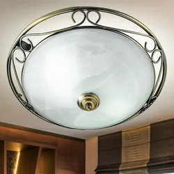 Antik Stil Messing Decken Lampe Wohn Zimmer Beleuchtung Marmor Optik Glas