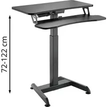 Logilink EO0014 Schwarz EO0014 Farbe der Tischplatte: Schwarz elektrisch höhenverstellbar,