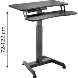 Logilink EO0014 Schwarz EO0014 Farbe der Tischplatte: Schwarz elektrisch höhenverstellbar,