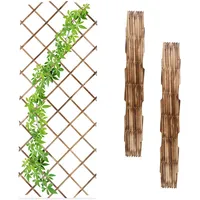 Relaxdays Rankgitter ausziehbar, 3er Set, Rankhilfe Kletterpflanzen, 180x90 cm,