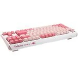 Ducky One 3 Gossamer Pink Gaming Tastatur - MX-Ergo-Clear US Englisch Pink, Weiß