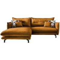 Livetastic Ecksofa, Gelb, Metall, 4-Sitzer, Füllung: Schaumstoff, L-Form, 255x180 cm, Made in Europe, Rücken echt, Armteil links, rechts, Wohnzimmer, Sofas & Couches, Wohnlandschaften, Ecksofas