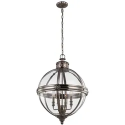 Pendelleuchter Adams mit 4 Lichtern, Antik-Nickel - FE-ADAMS-4P-ANL