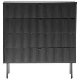 hjh living KARBY K 90 x 95 x 40 cm Schwarz