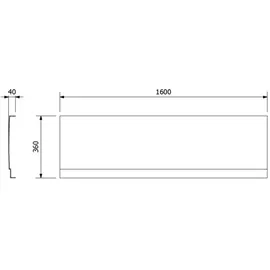 Polysan DEEP PLAIN Schürze für Nische, 160x36cm, weiss
