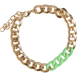 URBAN CLASSICS Colored Basic Bracelet gold/neongreen L/XL