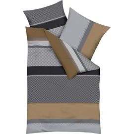 KAEPPEL Imperial Gestreift Gold 155 x 220 cm + 80 x 80 cm