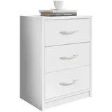 SchlafKONTOR Nachtschrank Pepe 38,5 x 28 x 54 cm Weiß