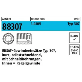 Kerb Konus Gewindeeinsatz R 88307 Typ 307 M10 x 10 1,4105 25 Stück