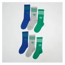 adidas 3 Stripes Crew Socken 6er Pack Grau 22-24