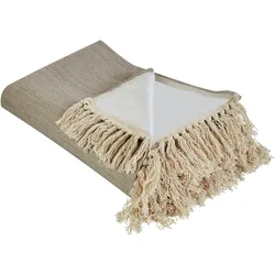 Picknickdecke DHANDI 200 x 200 cm Taupe