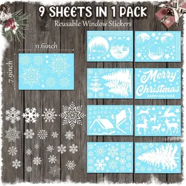 luxuskollektion Fensterbilder Weihnachten Schneeflocken Selbstklebend 9