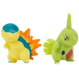 Jazwares Pokémon Battle Figuren Wave 10 (5 bis 8 cm) Larvitar + Feurigel