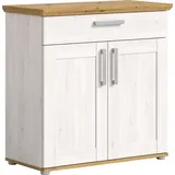 Home Affaire Schuhschrank »COSENZA, TOPSELLER!, Breite 95 cm, 2 Türen, 2 Böden, 1 Schubkasten«, in Landhausoptik, Kommode, Anrichte, Schrank, Sideboard, weiß