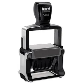 Trodat Datumstempel mit Text individualisierbar 5460 selbstfärbend schwarz mit Logo, 1 St. - Nachträglich per Gutschein personalisieren