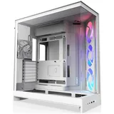 NZXT H9 Flow RGB (2025) All White Midi Tower ATX Gaming Gehäuse weiß mit Glasfenster