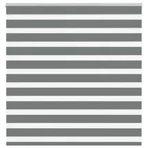 vidaXL Doppelrollo Zebrarollo 140 x 100 cm Dunkelgrau