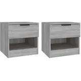 vidaXL Nachttische 2 Stk. Grau Sonoma Holzwerkstoff