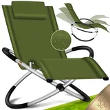 Kesser KESSER® Relaxliege Liegestuhl Gartenliege Gartenstuhl Klappstuhl faltbar Schwungliege Schaukelsessel ergonomische Relaxsessel wetterfest 180 kg Belastung 174 x 78 x 89 cm