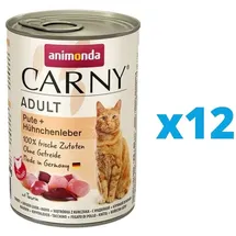 Animonda Carny Adult Pute & Hühnchenleber 12 x 400 g
