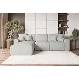 99rooms Gusto Ecksofa Strukturstoff NEVE Hellgrau Links ohne Schlaffunktion