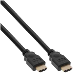 InLine® HDMI Kabel, HDMI-High Speed, Stecker / Stecker verg. Kontakte, schwarz, 3m