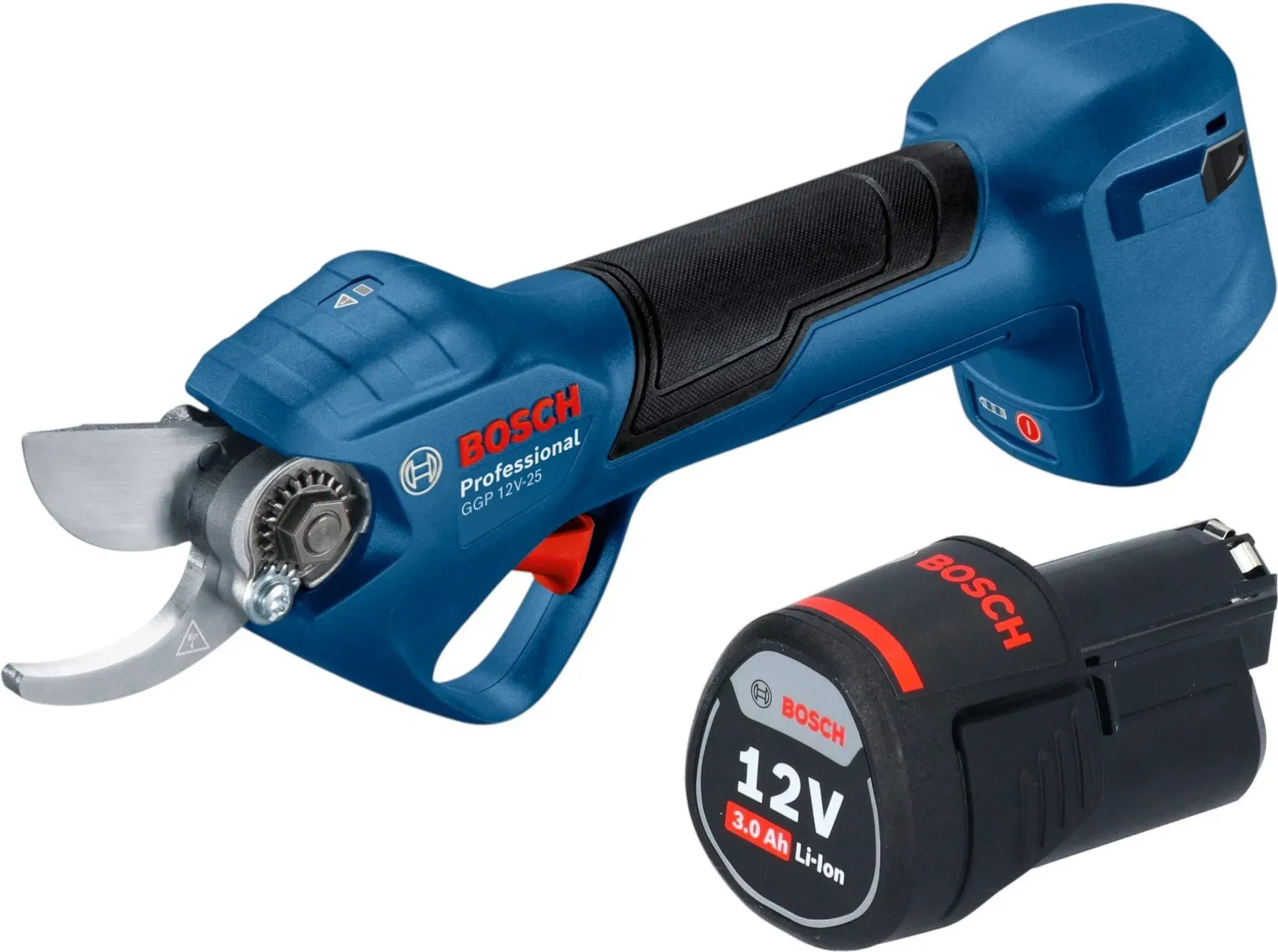 Bosch GGP 12V-25 Akku Gartenschere 12 V 25 mm Brushless + 1x Akku 3,0 Ah - ohne Ladegerät