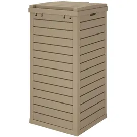 vidaXL Outdoor-Mülltonne 41 l Hellbraun