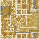 Profhome Barock Tapete Design schimmernd 0,70 m x 10,05 m 7,035 m2 Gold/Grau/ Silber 370484-GU