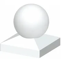 TraumGarten Longlife Pfostenkappe-Kugelkappe-weiß