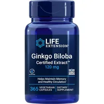 Life Extension Ginkgo Biloba Zertifizierter Extrakt 120 mg Kapseln 365 St.
