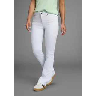 Arizona Bootcut-Jeans »Shaping«, elastische Passform, Bootcut-Beinform, Used-Waschung, hohe Taille, Gr. 48 N-Gr, white, , 96114118-48 N-Gr