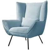 KAWOLA Sessel IVA Relaxsessel Cord hellblau