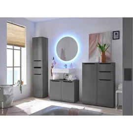 Ibiza Midischrank 80 x 110 x 30 cm Schwarz