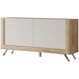 LEONIQUE Sideboard »Kasai«, Breite 160,5 cm, mit 2 Türen beige