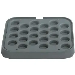 Neumärker Manufaktur Backplatte für Tartlet Basisgerät 31-40608 , T24: 24 Mulden à oben Ø 58 mm, unten Ø 35 mm, Höhe 20 mm