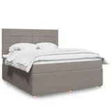 vidaXL Boxspringbett 180 x 200 cm Taupe