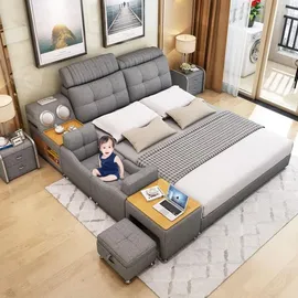 xl moebel gmbh Multifunktion Bett 180 x 200 cm Weiß