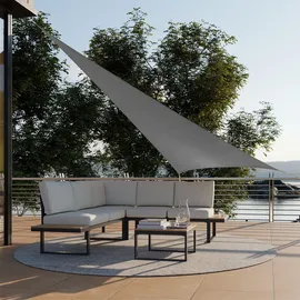 Tectake tectake® Sonnensegel dreieckig mit UV-Schutz 50+, wasserabweisend, atmungsaktiv und reißfest, inklusive Spannseile