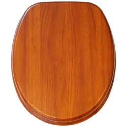 WC-Sitz SANILO "Mahagoni", braun, B:37,7cm L:47cm, MDF - Mitteldichte Holzfaserplatte, WC-Sitze, mit Absenkautomatik