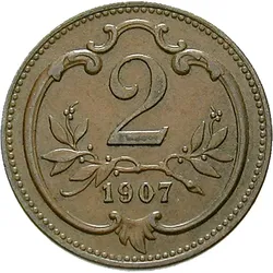 2er-Set Österreich-Ungarn 2 Heller und 2 Filler