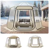 Vevor Pop-up-Bubble-Zelt 305x275x220 cm Beige/Transparent